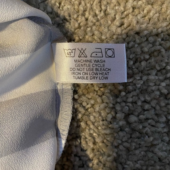 Violet & Claire Gray & White Striped Blouse - Picture 7 of 11